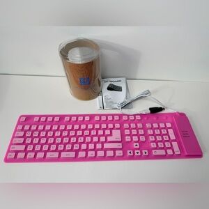 Pottery Barn Teen Pink Roll n Go Keyboard Desktop Computer